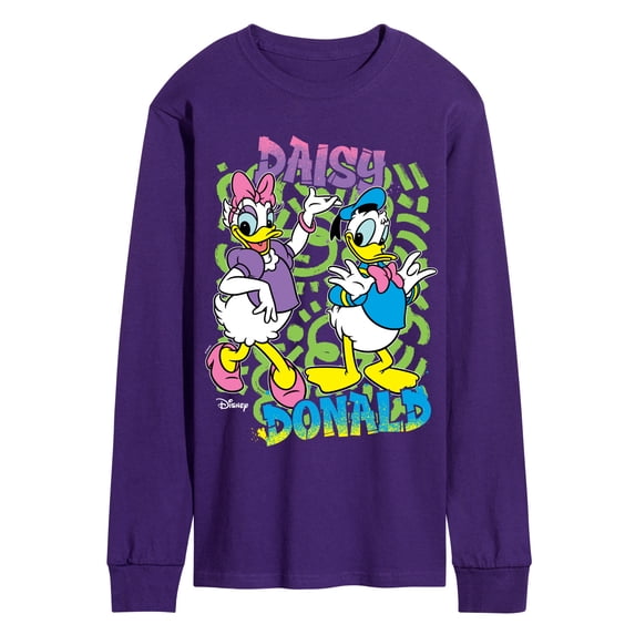 Disney - Donald And Daisy - Men's Long Sleeve Graphic T-Shirt