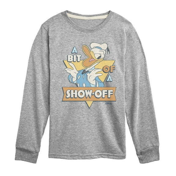 Disney - Donald Bit Of A Show Off - Toddler & Youth Long Sleeve Graphic T-Shirt