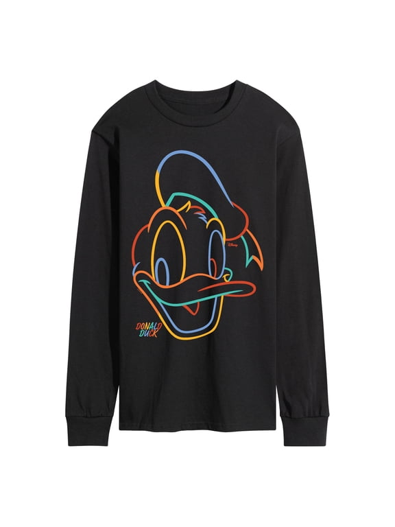 - Donald Color Portrait Men's Long Sleeve Graphic T-Shirt