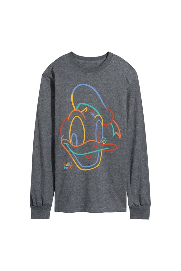 - Donald Color Portrait - Men's Long Sleeve Graphic T-Shirt