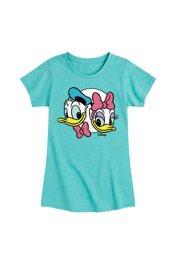 - Donald & Daisy Duck - All Smiles - Toddler & Youth Girls Short Sleeve T-Shirt
