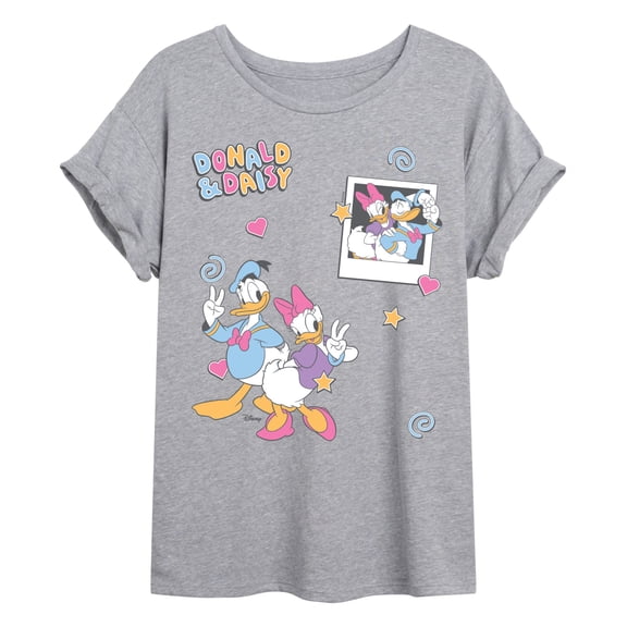 Disney - Donald Daisy Faux Oversized - Womens Oversized Graphic T-Shirt