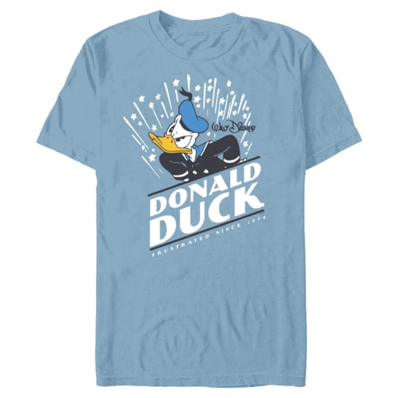 Disney Donald Duck 90th Anniversary Frustrated Since 1934- Short Sleeve Blended T-Shirt for Adults - Customized-Ocean Blue