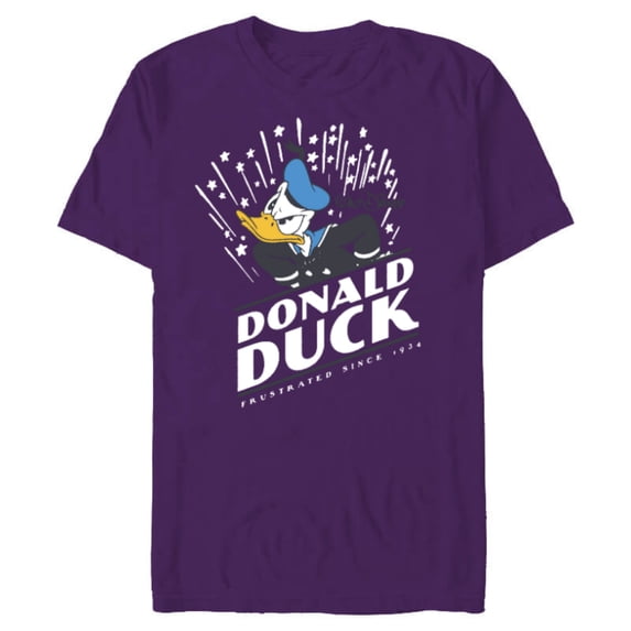 Disney Donald Duck 90th Anniversary Frustrated Since 1934- Short Sleeve Blended T-Shirt for Adults - Customized-Purple