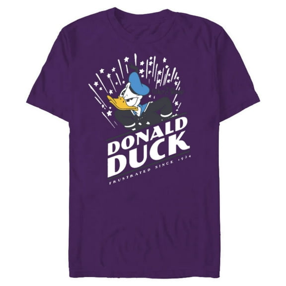 Disney Donald Duck 90th Anniversary Frustrated Since 1934- Short Sleeve Blended T-Shirt for Adults - Customized-Purple