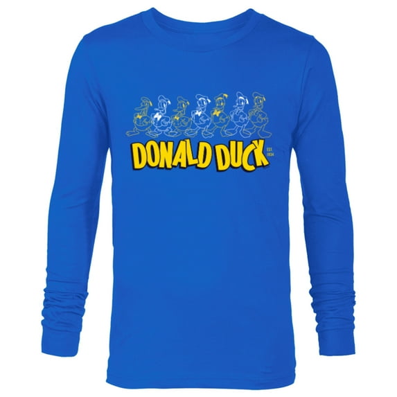 Disney Donald Duck 90th Anniversary Looks Through the Years- Long Sleeve T-Shirt for Men - Customized-Navy