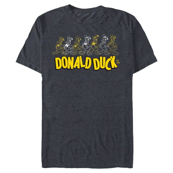Disney Donald Duck 90th Anniversary Looks Through the Years- Short Sleeve Blended T-Shirt for Adults - Customized-Navy Heather