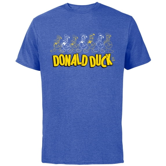 Disney Donald Duck 90th Anniversary Looks Through the Years- Short Sleeve Cotton T-Shirt for Adults - Customized-Royal Heather