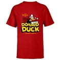 thumbnail image 1 of Disney Donald Duck 90th Anniversary Quackin’ Around Retro- Short Sleeve T-Shirt for Kids - Customized-Red, 1 of 5