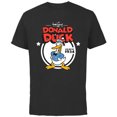 thumbnail image 1 of Disney Donald Duck 90th Anniversary Since 1934 Retro Vintage- Short Sleeve Cotton T-Shirt for Adults - Customized-Black, 1 of 5