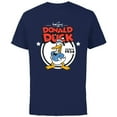 thumbnail image 1 of Disney Donald Duck 90th Anniversary Since 1934 Retro Vintage- Short Sleeve Cotton T-Shirt for Adults - Customized-Navy, 1 of 5