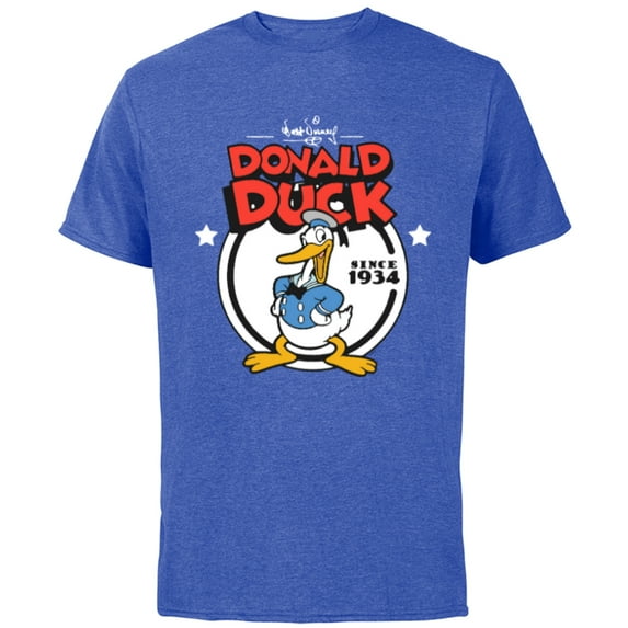 Disney Donald Duck 90th Anniversary Since 1934 Retro Vintage- Short Sleeve Cotton T-Shirt for Adults - Customized-Royal Heather