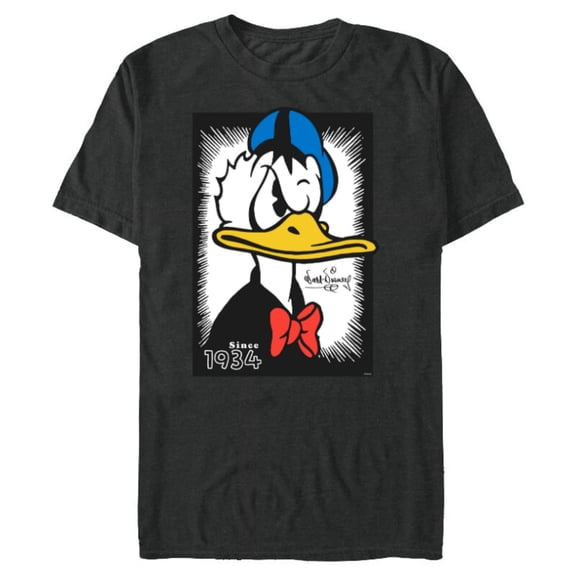 Disney Donald Duck 90th Anniversary Since 1934 Vintage Art- Short Sleeve Blended T-Shirt for Adults - Customized-Dark Heather