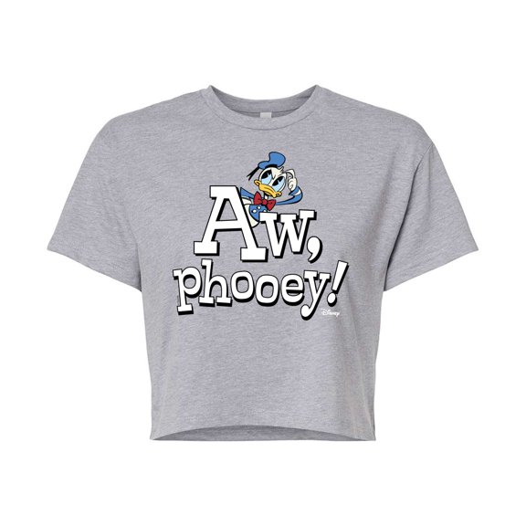 Disney - Donald Duck - Aw, Phooey! - Juniors Cropped Cotton Blend T-Shirt