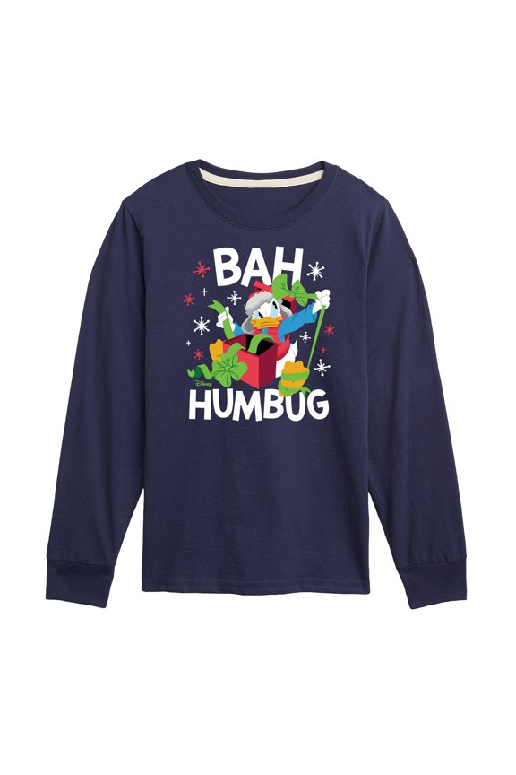 - Donald Duck Bah Humbug Christmas - Toddler & Youth Long Sleeve Graphic T-Shirt