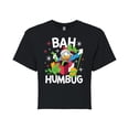 thumbnail image 1 of Disney - Donald Duck Bah Humbug - Juniors Cropped Cotton Blend T-Shirt, 1 of 5
