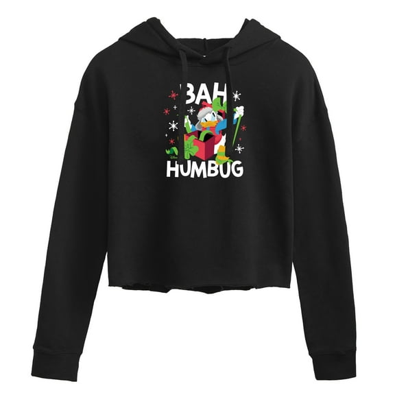 Disney - Donald Duck Bah Humbug - Juniors Cropped Pullover Hoodie