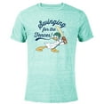 thumbnail image 1 of Disney Donald Duck Baseball Swinging for the Fences Sports - Short Sleeve Blended T-Shirt for Adults - Customized-Ocean Blue, 1 of 5