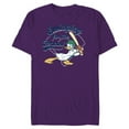 thumbnail image 1 of Disney Donald Duck Baseball Swinging for the Fences Sports - Short Sleeve Blended T-Shirt for Adults - Customized-Purple, 1 of 5