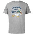 thumbnail image 1 of Disney Donald Duck Baseball Swinging for the Fences Sports - Short Sleeve Cotton T-Shirt for Adults - Customized-Athletic Heather, 1 of 5