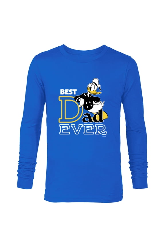 Donald Duck Best Dad Ever Family Trip Father’s Day - Long Sleeve T-Shirt for Men - Customized-Navy