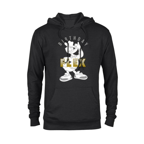 Disney Donald Duck Birthday Flex - Pullover Hoodie for Adults - Customized-Black