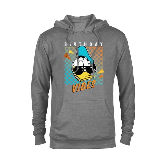 Disney Donald Duck Birthday Vibes 80s - Pullover Hoodie for Adults - Customized-Athletic Heather