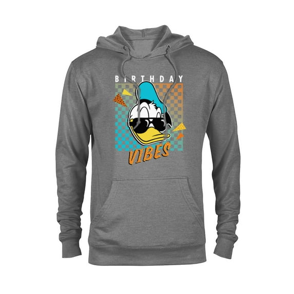 Disney Donald Duck Birthday Vibes 80s - Pullover Hoodie for Adults - Customized-Athletic Heather