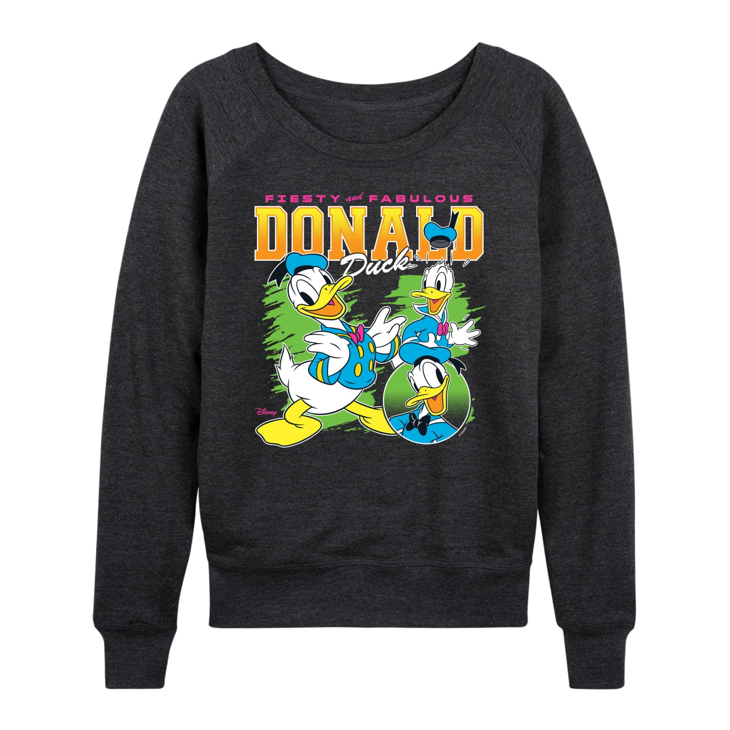 Disney - Donald Duck Black Light - Women's French Terry Long Sleeve ...