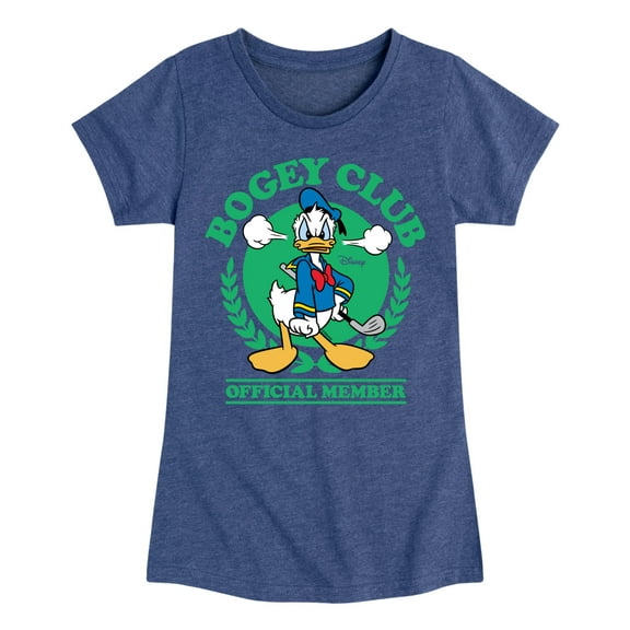 Disney - Donald Duck Bogey Club - Toddler & Youth Girls Short Sleeve Graphic T-Shirt
