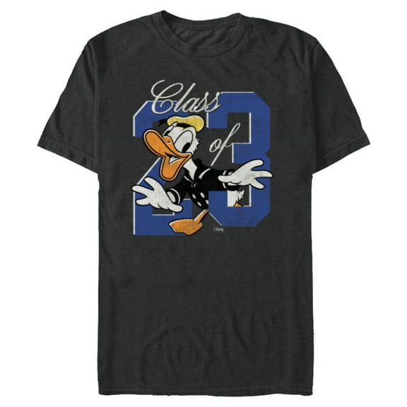 Disney Donald Duck Class of 23 Graduation 2023 Retro - Short Sleeve Blended T-Shirt for Adults - Customized-Dark Heather