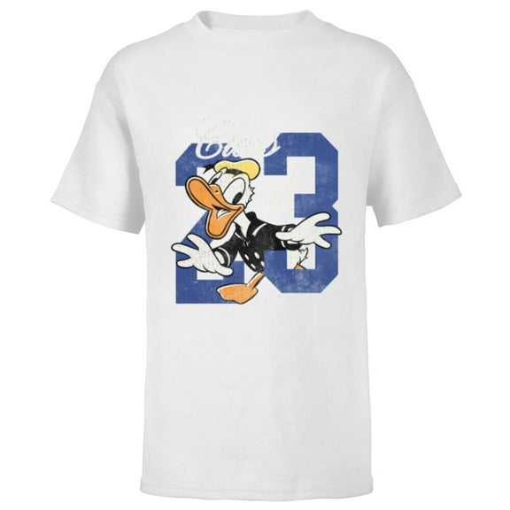 Disney Donald Duck Class of 23 Graduation 2023 Retro - Short Sleeve T-Shirt for Kids - Customized-White