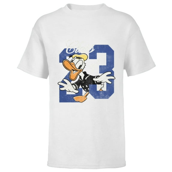 Disney Donald Duck Class of 23 Graduation 2023 Retro - Short Sleeve T-Shirt for Kids - Customized-White