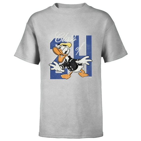 Disney Donald Duck Class of ‘24 Graduation 2024 Retro - Short Sleeve T-Shirt for Kids - Customized-Athletic Heather