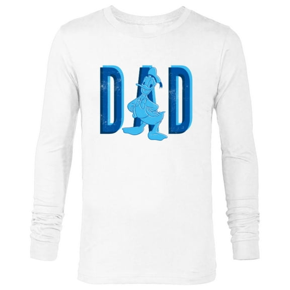 Disney Donald Duck Dad - Long Sleeve T-Shirt for Men - Customized-White