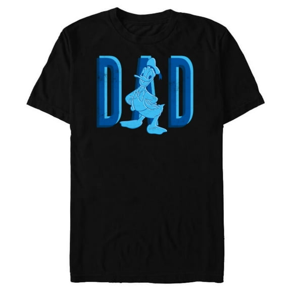 Disney Donald Duck Dad - Short Sleeve Blended T-Shirt for Adults - Customized-Black