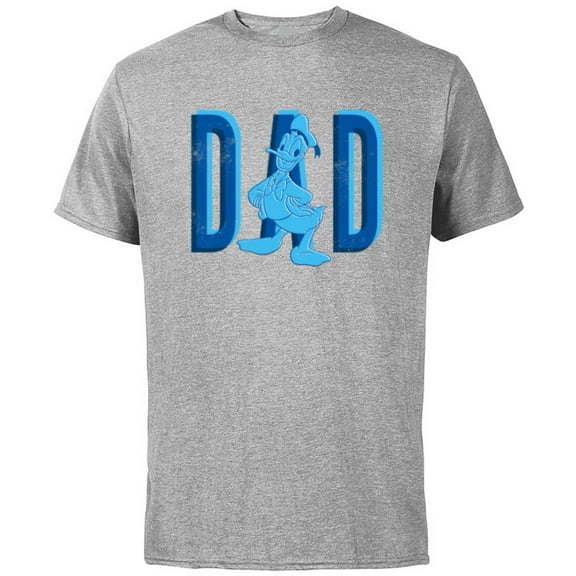 Disney Donald Duck Dad - Short Sleeve Cotton T-Shirt for Adults - Customized-Athletic Heather