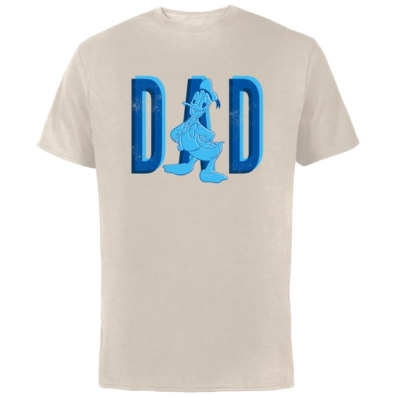 Disney Donald Duck Dad - Short Sleeve Cotton T-Shirt for Adults - Customized-Natural