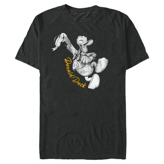Disney Donald Duck Dance Classic Vintage Retro Distressed - Short Sleeve Blended T-Shirt for Adults - Customized-Dark Heather