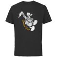 thumbnail image 1 of Disney Donald Duck Dance Classic Vintage Retro Distressed - Short Sleeve Cotton T-Shirt for Adults - Customized-Black, 1 of 5