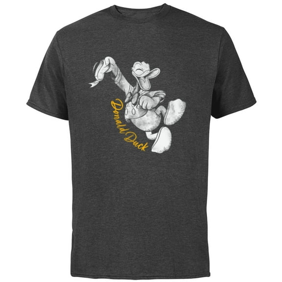 Disney Donald Duck Dance Classic Vintage Retro Distressed - Short Sleeve Cotton T-Shirt for Adults - Customized-Charcoal