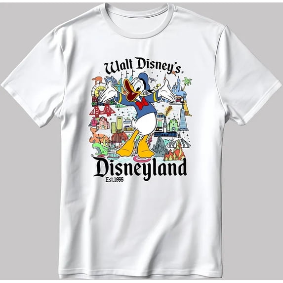 Disney Donald Duck Disneyland Map T-Shirt