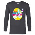 thumbnail image 1 of Disney Donald Duck Easter Let’s Get Crackin’ Spring Holiday - Long Sleeve T-Shirt for Men - Customized-Charcoal Heather, 1 of 5