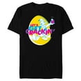 thumbnail image 1 of Disney Donald Duck Easter Let’s Get Crackin’ Spring Holiday - Short Sleeve Blended T-Shirt for Adults - Customized-Black, 1 of 5