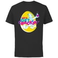thumbnail image 1 of Disney Donald Duck Easter Let’s Get Crackin’ Spring Holiday - Short Sleeve Cotton T-Shirt for Adults - Customized-Black, 1 of 5