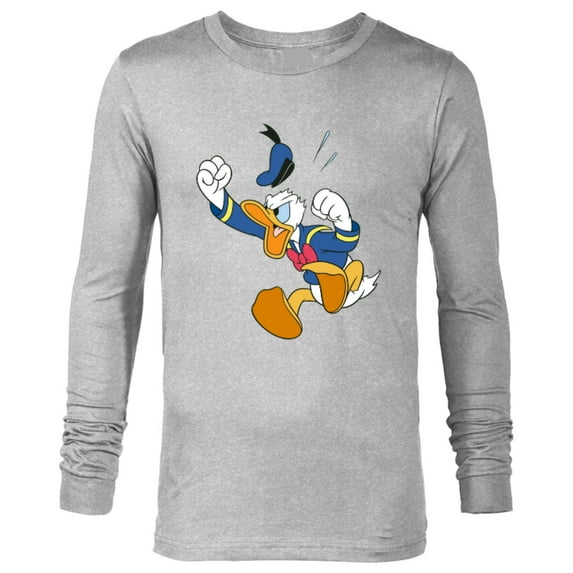 Disney Donald Duck Fit of Anger - Long Sleeve T-Shirt for Men - Customized-Athletic Heather
