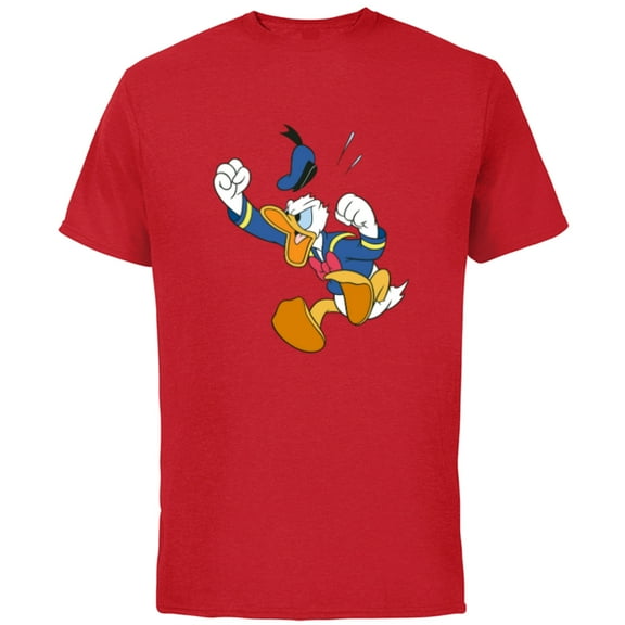 Disney Donald Duck Fit of Anger - Short Sleeve Cotton T-Shirt for Adults - Customized-Red