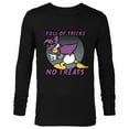 thumbnail image 1 of Disney Donald Duck Full of Tricks No Treats 80s Halloween - Long Sleeve T-Shirt for Men - Customized-Black, 1 of 5