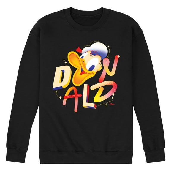 Disney - Donald Duck Geometric - Men's Crew Neck Fleece Pullover