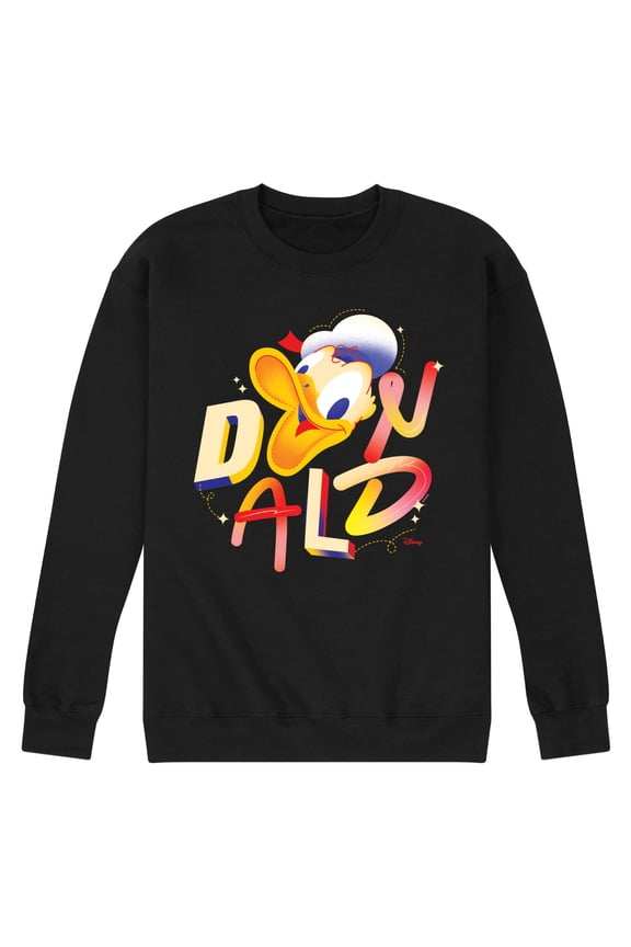 - Donald Duck Geometric - Men's Crew Neck Fleece Pullover